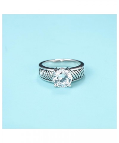 Ring Vintage Antique Femme Designer Fashion Brand David Jewelry love Wedding Christmas Valentine Gift white-zirconia $11.33 B...