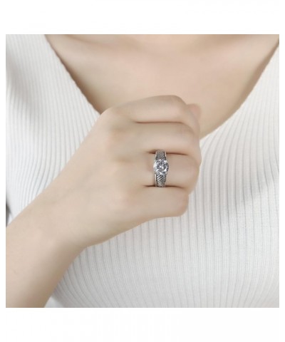 Ring Vintage Antique Femme Designer Fashion Brand David Jewelry love Wedding Christmas Valentine Gift white-zirconia $11.33 B...