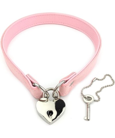 Padlock Choker Collar Necklace Lolita Collar Cat Kitty Velvet Necklace with Lock and Key (B, 16) A $11.39 Necklaces