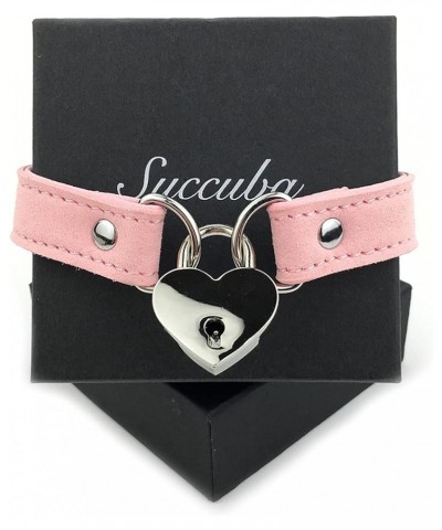 Padlock Choker Collar Necklace Lolita Collar Cat Kitty Velvet Necklace with Lock and Key (B, 16) A $11.39 Necklaces