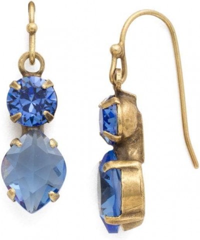 Majestic Marquise Earrings Sapphire Antique Gold-Tone $20.57 Earrings