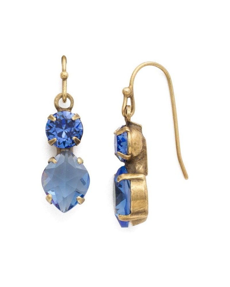 Majestic Marquise Earrings Sapphire Antique Gold-Tone $20.57 Earrings