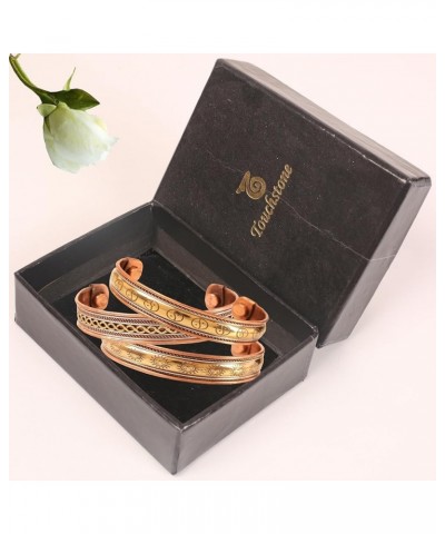 Indian Hand Crafted Healing Copper Bracelet Chakra Jewelry Cuff Gift Women Men. Three tone 1 $11.72 Bracelets