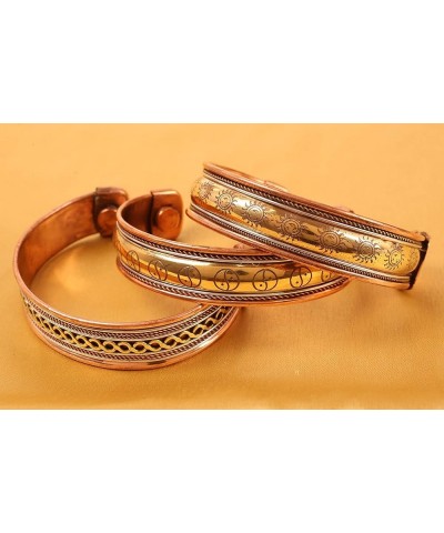 Indian Hand Crafted Healing Copper Bracelet Chakra Jewelry Cuff Gift Women Men. Three tone 1 $11.72 Bracelets