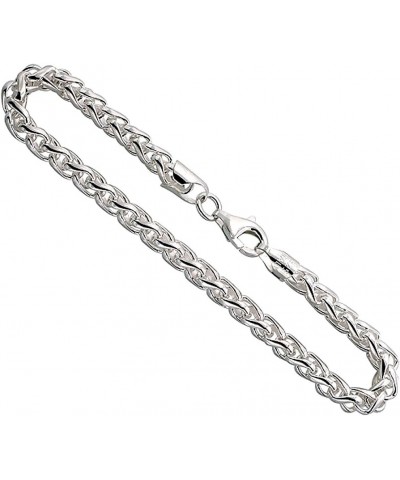 Sterling Silver 5mm Spiga Wheat Chain Necklaces & Bracelets for Men & Women Half Round Wire Nickel Free Italy $69.18 Necklaces