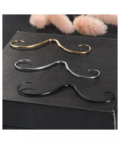 14G/16G Mustache Septum Ring, 316L Surgical Steel Septum Mustache Nose Ring Piercing Jewelry, Septum Piercing Hanger Gold,16 ...