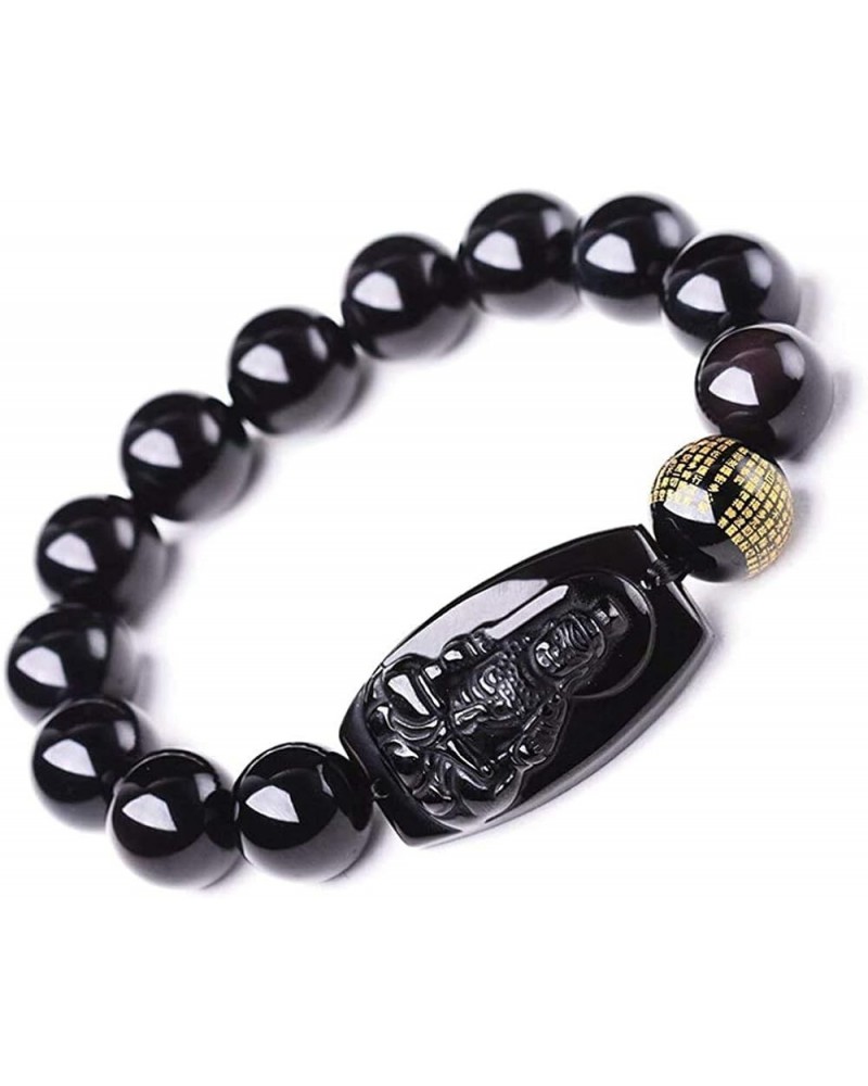 Buddha Pendant Necklace Bodhisattva Amulet Talisman Made of Obsidian Bracelets Bracelet Amulet (Acala Buddha) Acala Buddha $1...