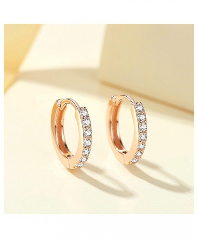 4 Pairs Gold Hoop Earrings Set for Women Cubic Zirconia Earrings Chunky Earrings Small Hoop Earrings Huggie Earrings Multiple...