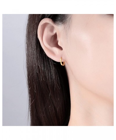 4 Pairs Gold Hoop Earrings Set for Women Cubic Zirconia Earrings Chunky Earrings Small Hoop Earrings Huggie Earrings Multiple...