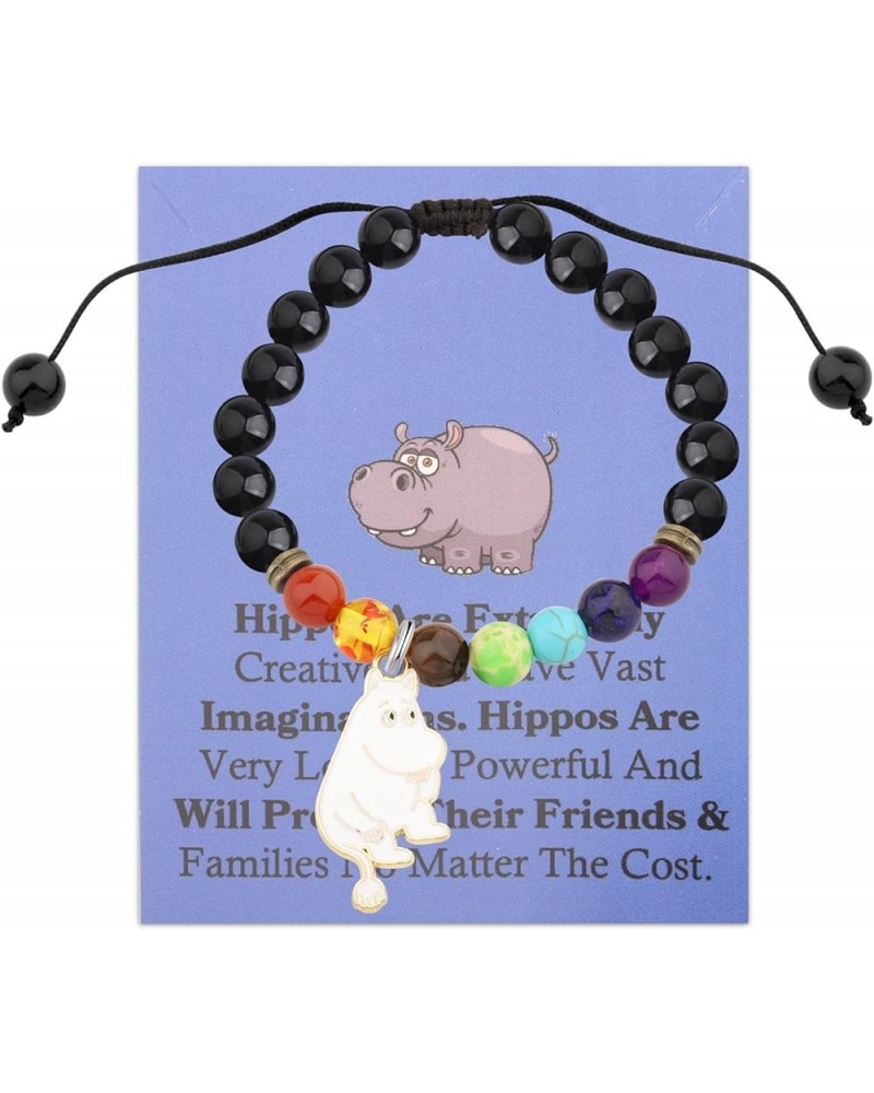 Hippopotamus Gift Hippos Good Luck Charm Bead Bracelet Hippo Theme Inspirational Jewelry Hippo Lover Gift Hippos Bracelet $10...