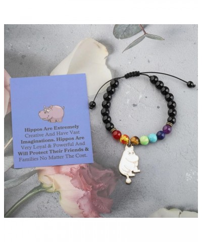 Hippopotamus Gift Hippos Good Luck Charm Bead Bracelet Hippo Theme Inspirational Jewelry Hippo Lover Gift Hippos Bracelet $10...