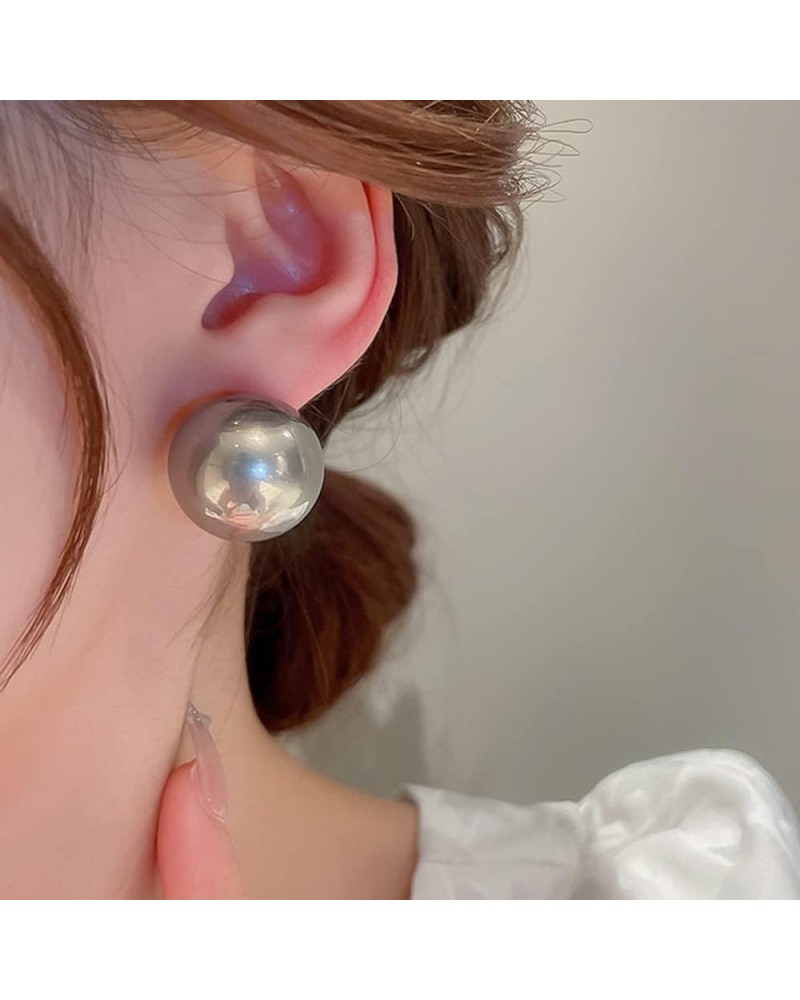 Freshwater Cultured Stud Pearl Earrings Silver Baroque Pearls Earrings Gold Pearl Hoop Earrings for Women Pearl Hoop Huggie D...