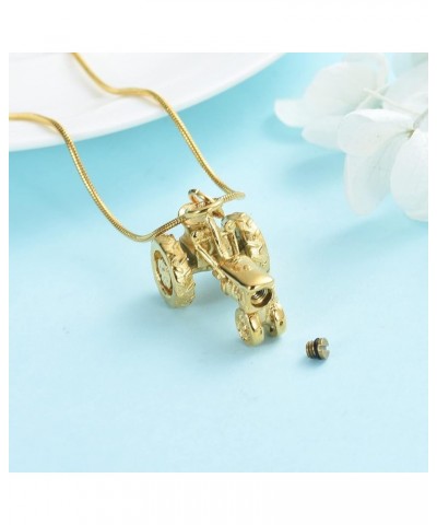 Tractors Cremation Jewelry for Ashes Lokcet Pendant Memorial Urn Necklaces for Ashes for Women Men Human Gold $10.56 Necklaces