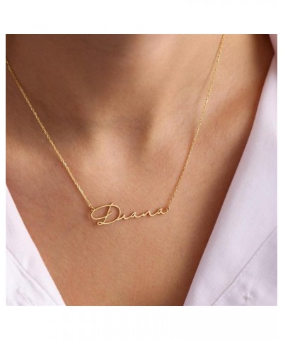 Custom Name Necklace Personalized 18K Gold Plated Nameplate Necklace Delicate Stacking Necklaces Jewelry Gifts for Women Girl...