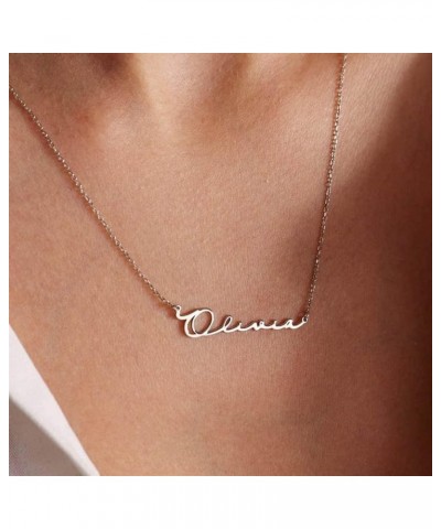 Custom Name Necklace Personalized 18K Gold Plated Nameplate Necklace Delicate Stacking Necklaces Jewelry Gifts for Women Girl...