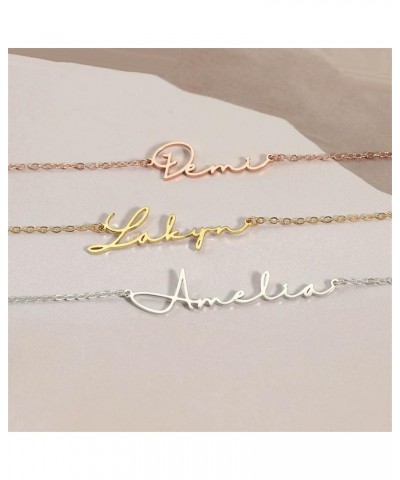 Custom Name Necklace Personalized 18K Gold Plated Nameplate Necklace Delicate Stacking Necklaces Jewelry Gifts for Women Girl...