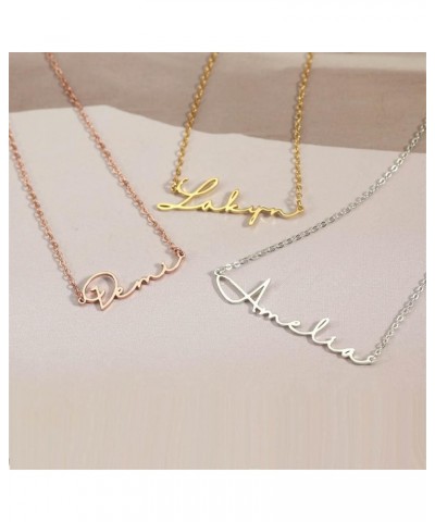 Custom Name Necklace Personalized 18K Gold Plated Nameplate Necklace Delicate Stacking Necklaces Jewelry Gifts for Women Girl...