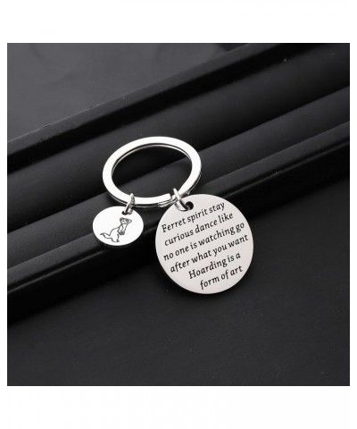 Funny Ferret Gift Ferret Lover Gift Ferret Jewelry Ferrets Keychain Animal Lover Gift Ferret Spirit $11.33 Necklaces