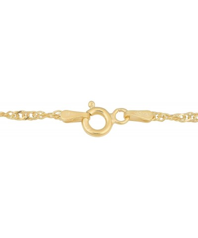 Yellow Gold Over Silver Bead Station Singapore Chain Necklace (16, 18, 20,24 or 30 inch) 30.0 Inches $17.27 Necklaces