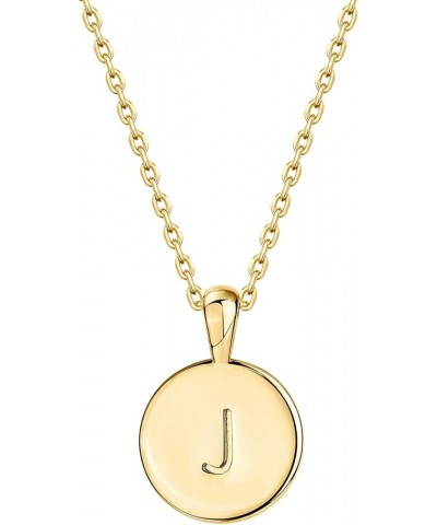 14K Rose Gold Plated Letter Necklace for Women | Gold Initial Necklace for Girls Yellow Gold J $8.98 Necklaces