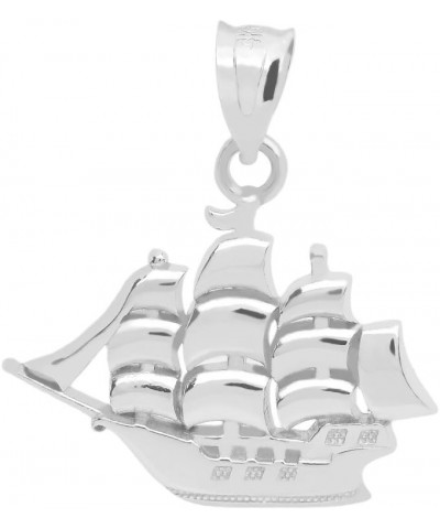 Sail Boat Pendant in 10k White Gold $45.04 Pendants