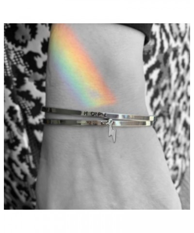 Mighty Tiny Charm Cuff Bracelet Lightning Bolt Silver $8.24 Bracelets