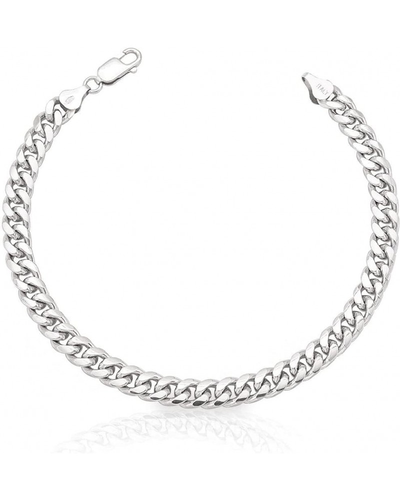 925 Sterling Silver Cuban Link Chain Bracelet 5/8mm Silver Bracelet for Men Women Silver Bracelet 6.5-9 Inches Silver 5mm 7.5...