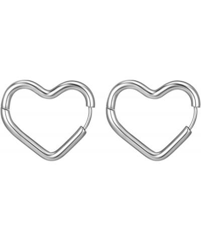 Aurora Gold Hoop Earrings Trendy Women's Sterling Silver Circle Stud Jewelry -Graduation Gift for mother silver heart $11.33 ...