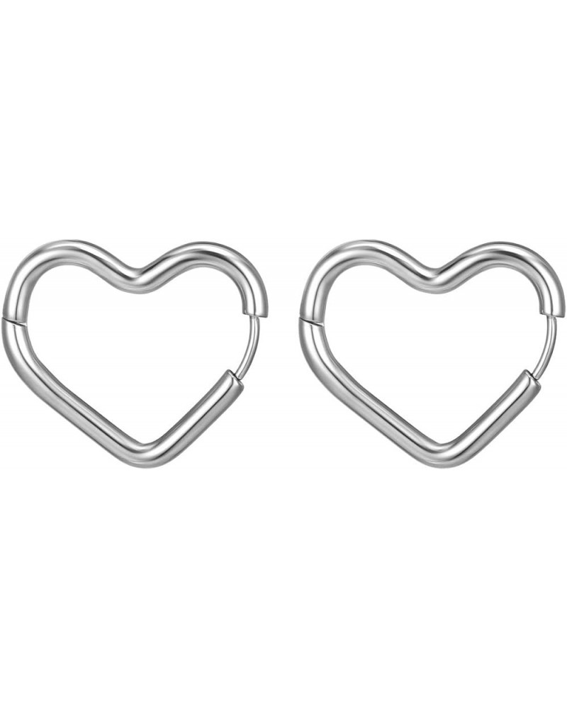 Aurora Gold Hoop Earrings Trendy Women's Sterling Silver Circle Stud Jewelry -Graduation Gift for mother silver heart $11.33 ...