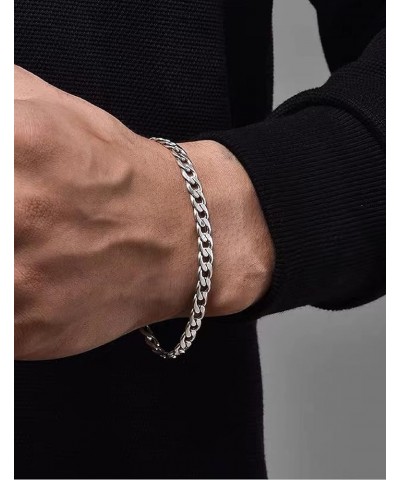 925 Sterling Silver Cuban Link Chain Bracelet 5/8mm Silver Bracelet for Men Women Silver Bracelet 6.5-9 Inches Silver 5mm 7.5...