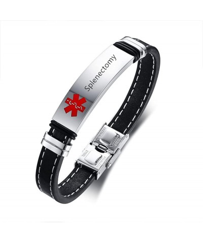 Medical Alert ID Bracelet for Men Women - Silicone Adjustable Sos Emergency Identification Bracelets Blood Thinner,Healthy IC...