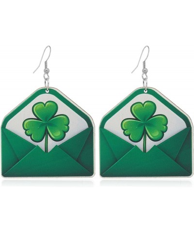 St Patricks Day Shirt Women St Patricks Day Earrings for Women Shamrock Earrings for Girls Irish Earrings Green Clover Drop E...