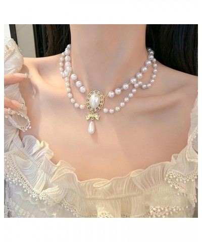 Pearl Necklaces for Women Chunky Pearl Necklaces Big Pearl Necklaces Exaggerated Large Pearl Necklaces Statement Necklace Wed...