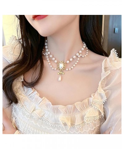 Pearl Necklaces for Women Chunky Pearl Necklaces Big Pearl Necklaces Exaggerated Large Pearl Necklaces Statement Necklace Wed...