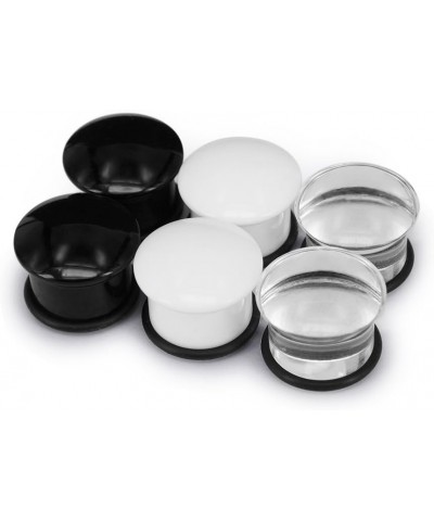 Set of 3 Pairs Single Flare Acrylic Ear Plugs Tunnel Expander Piercing Ear Gauges with O-Ring Gauge-5/8"(16mm) $9.51 Body Jew...