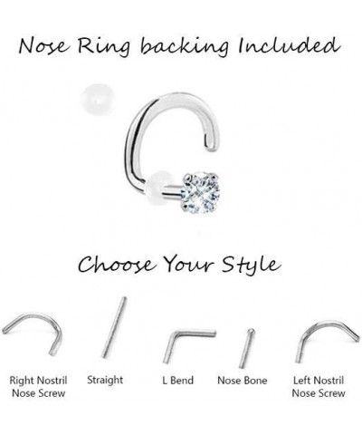 14k Solid Yellow Gold Nose Ring, Stud, Nose Screw, L Bend, Nose Bone 1.5mm Ball 22G 20G or 18G 20 Gauge - Straight $14.72 Bod...