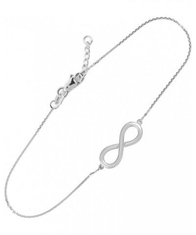 Women's Sterling Silver High Polish 7.5 Inch Infinity Bracelet, Adjustable to 8 inches $11.99 Bracelets