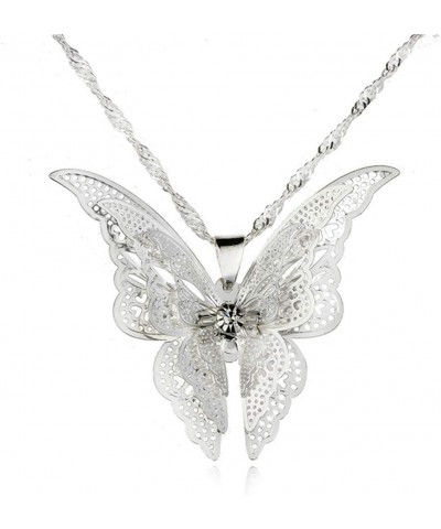 Openwork Butterfly Necklace Pendant Necklace Clavicle Chain Charm Women Jewelry $5.99 Necklaces