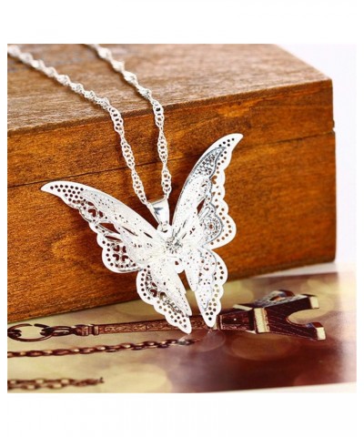 Openwork Butterfly Necklace Pendant Necklace Clavicle Chain Charm Women Jewelry $5.99 Necklaces