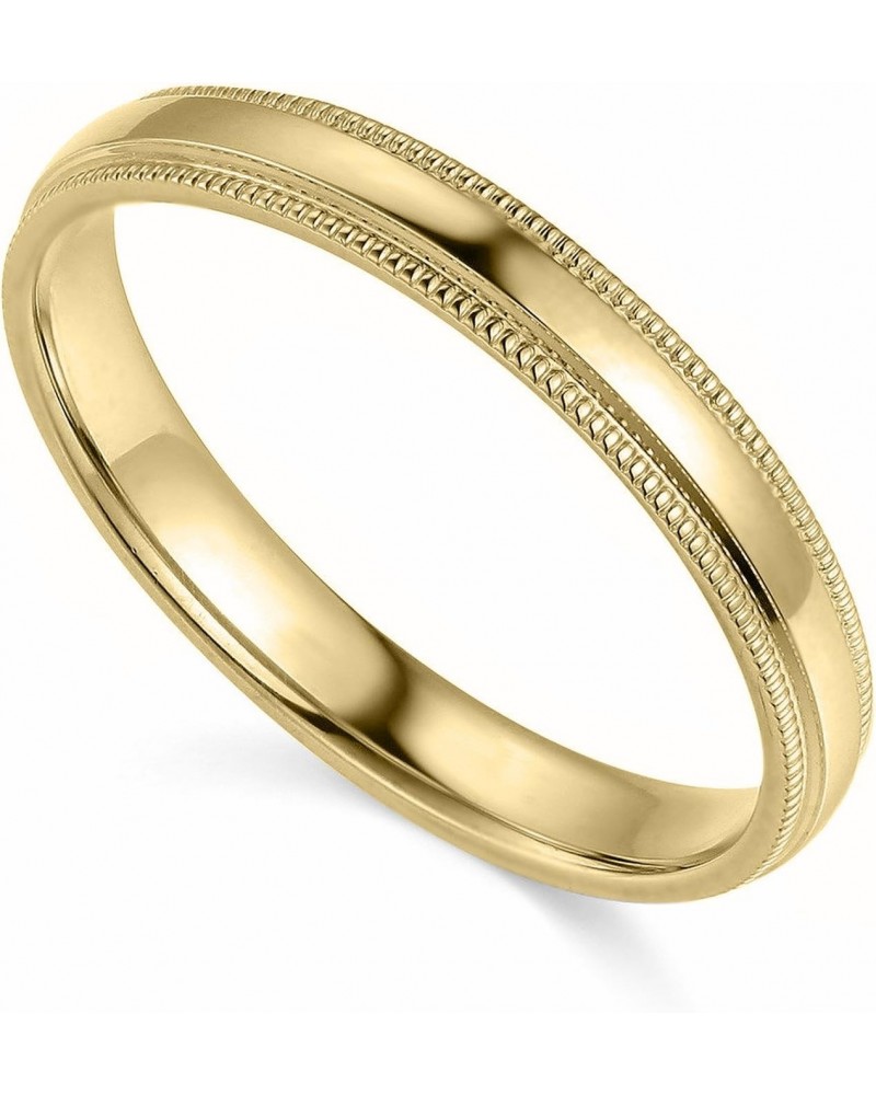 14k Yellow Gold 3-mm Comfort-fit Milgrain and Polished Wedding Band $89.93 Others