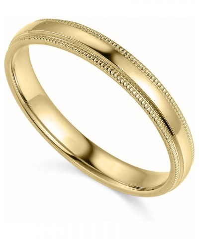 14k Yellow Gold 3-mm Comfort-fit Milgrain and Polished Wedding Band $89.93 Others