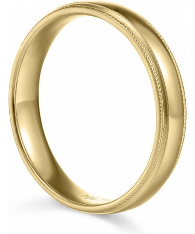 14k Yellow Gold 3-mm Comfort-fit Milgrain and Polished Wedding Band $89.93 Others