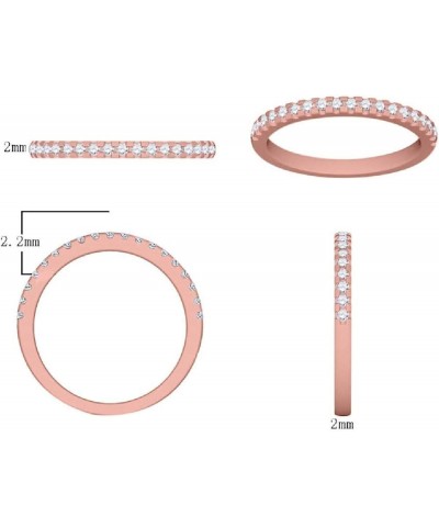 0.25 Carat Round Diamond Antique Wedding Band Women | 14K Solid Gold rose-gold $134.23 Bracelets