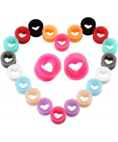 Earring Hoop Stud Drop & Dangle, 1Pc Unisex Heart Shape Silicone Ear Plug Tunnel Expander Body Piercing Jewelry for Women Tee...