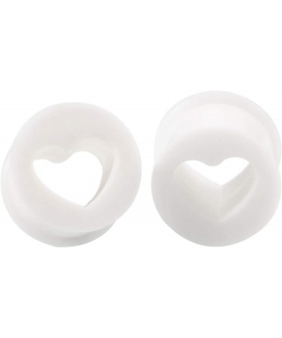 Earring Hoop Stud Drop & Dangle, 1Pc Unisex Heart Shape Silicone Ear Plug Tunnel Expander Body Piercing Jewelry for Women Tee...