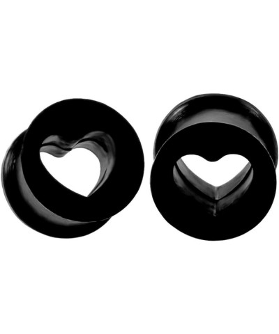 Earring Hoop Stud Drop & Dangle, 1Pc Unisex Heart Shape Silicone Ear Plug Tunnel Expander Body Piercing Jewelry for Women Tee...