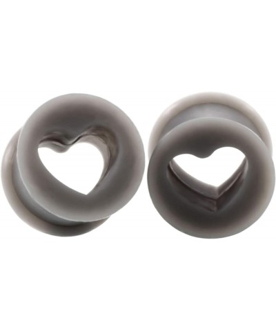 Earring Hoop Stud Drop & Dangle, 1Pc Unisex Heart Shape Silicone Ear Plug Tunnel Expander Body Piercing Jewelry for Women Tee...