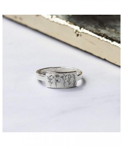 Wildflowers Ring for Women S925 Sterling Silver Wildflower Nature Ring Flower Jewelry Style C-Rose $20.87 Rings