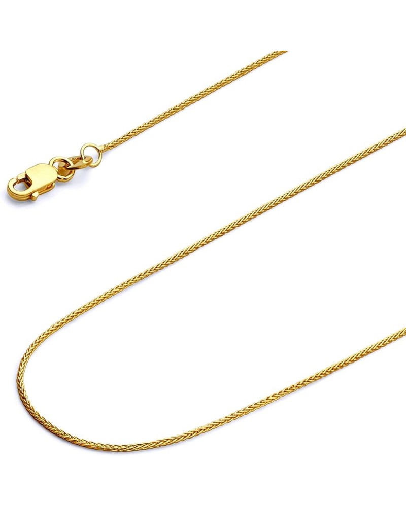 14K Solid Gold Round Wheat Chains (Select Options) 24 Inches Yellow Gold $105.06 Necklaces