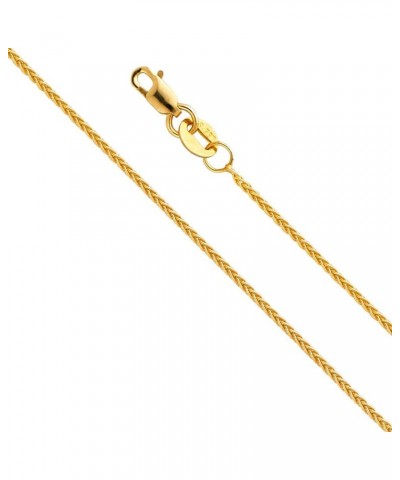 14K Solid Gold Round Wheat Chains (Select Options) 24 Inches Yellow Gold $105.06 Necklaces